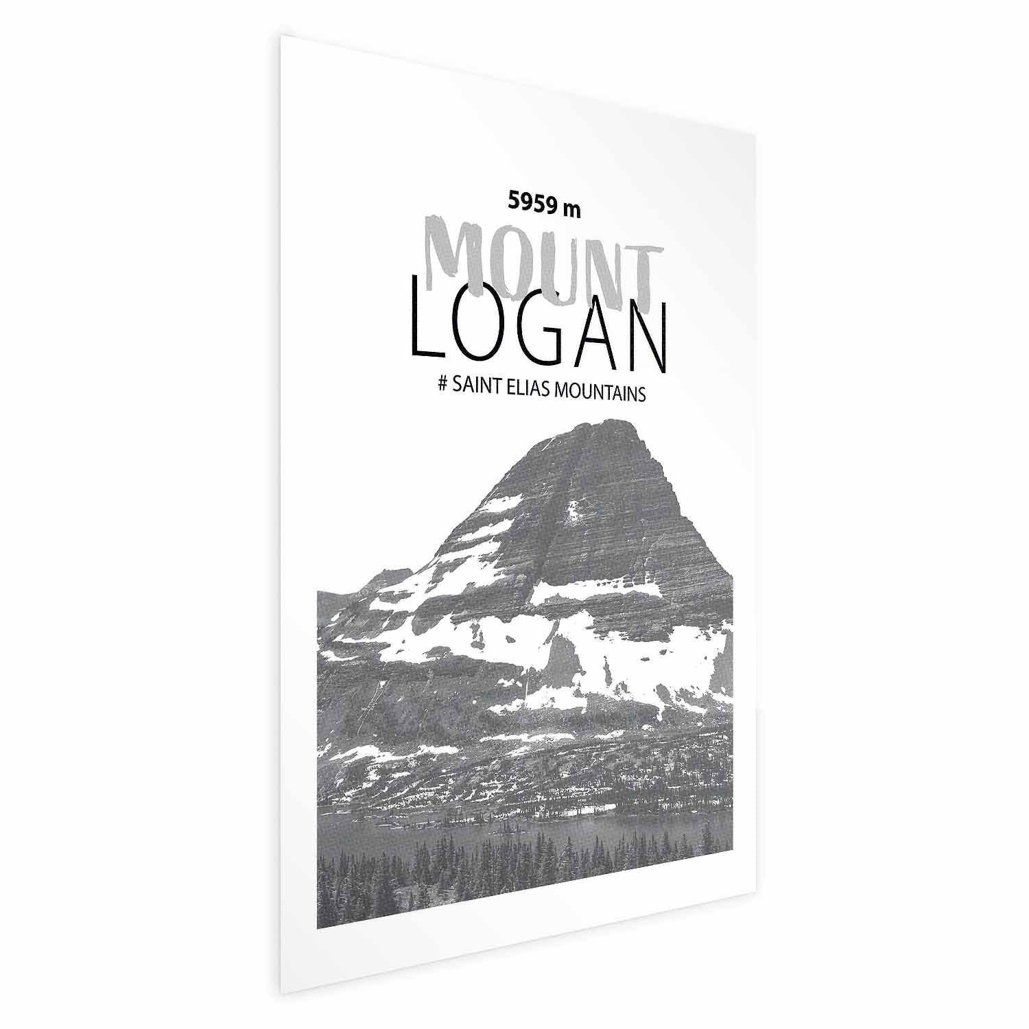 Mount Logan Mountain Peak Landscape Poster