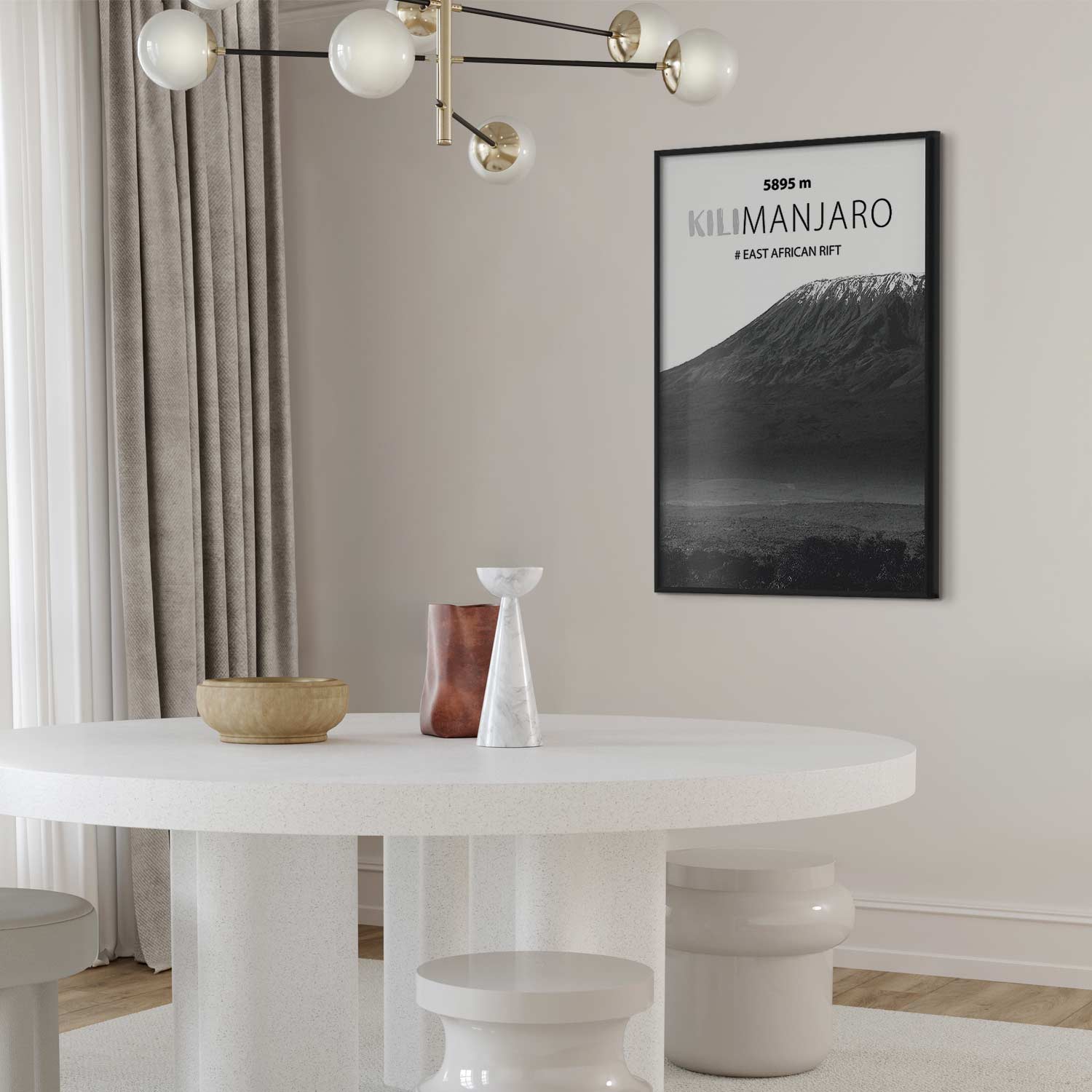 Kilimanjaro Mountain Peak Landscape Poster