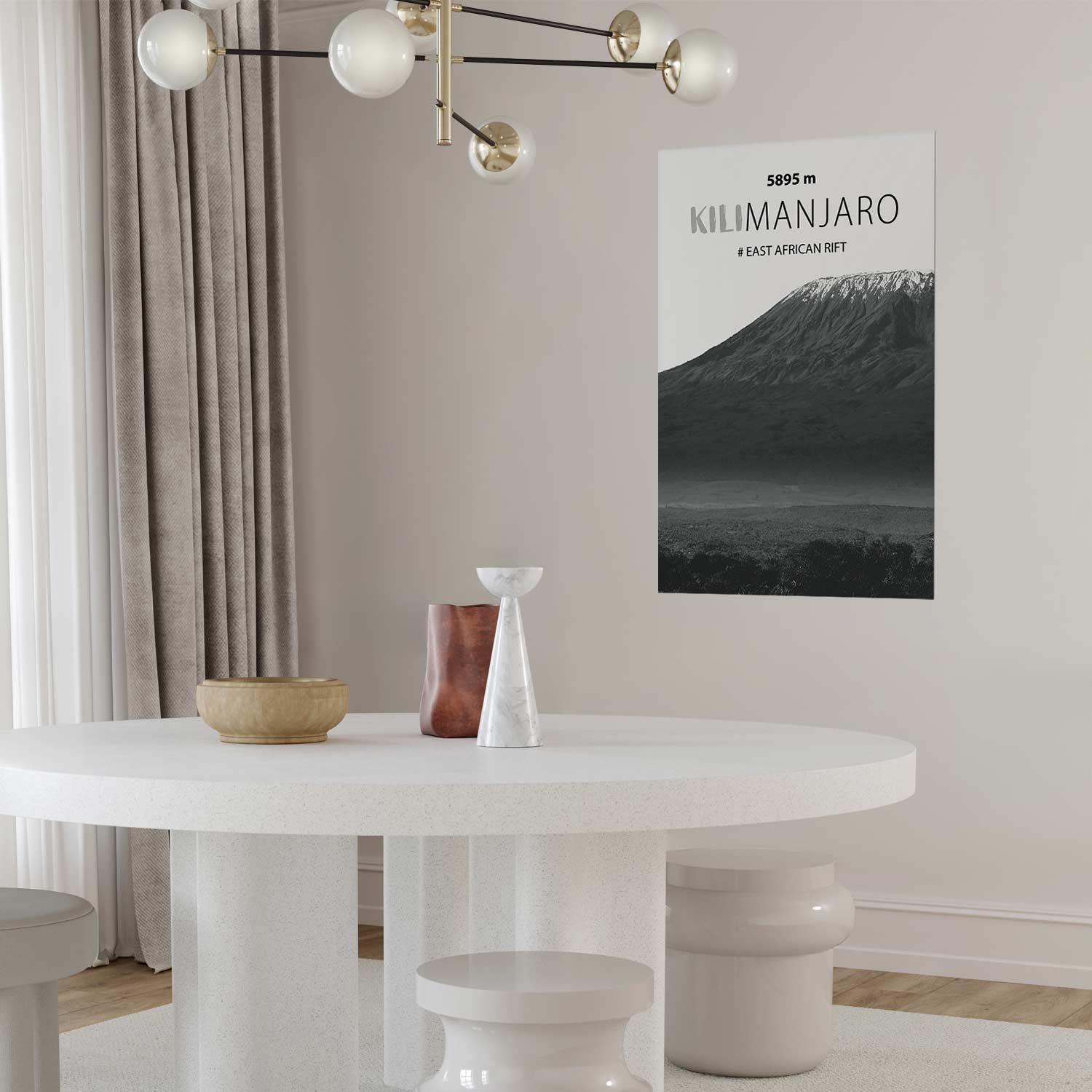 Kilimanjaro Mountain Peak Landscape Poster