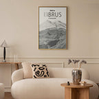 Mount Elbrus Majestic Peak Landscape Poster