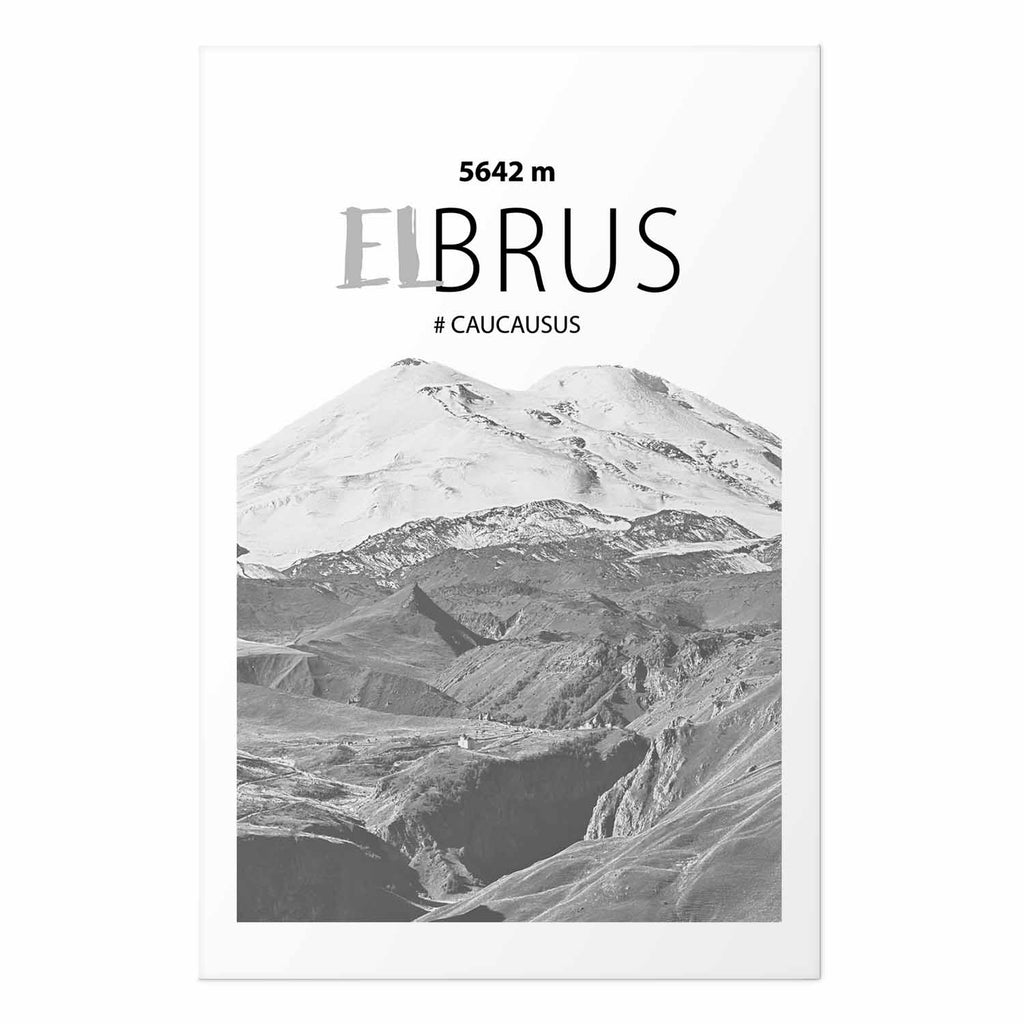 Mount Elbrus Majestic Peak Landscape Poster