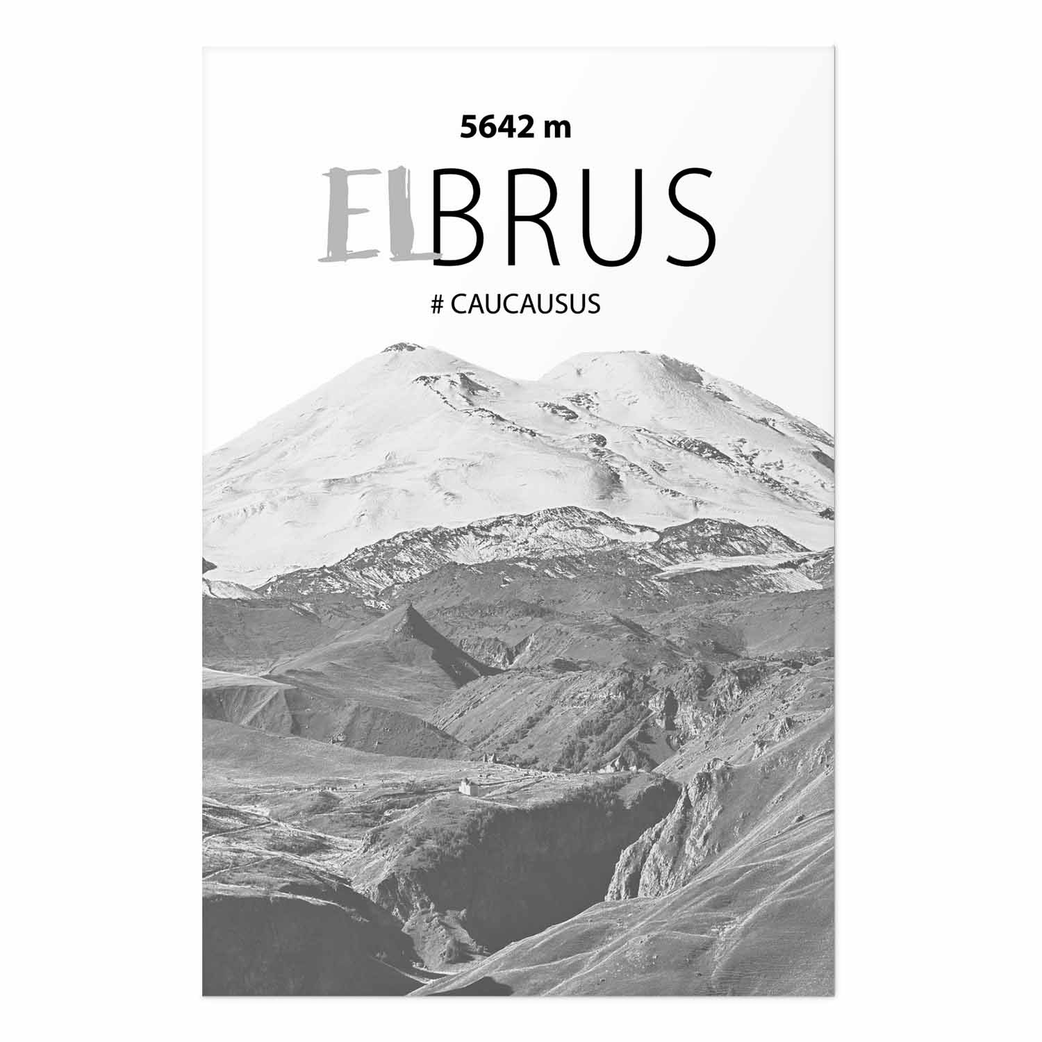 Mount Elbrus Majestic Peak Landscape Poster