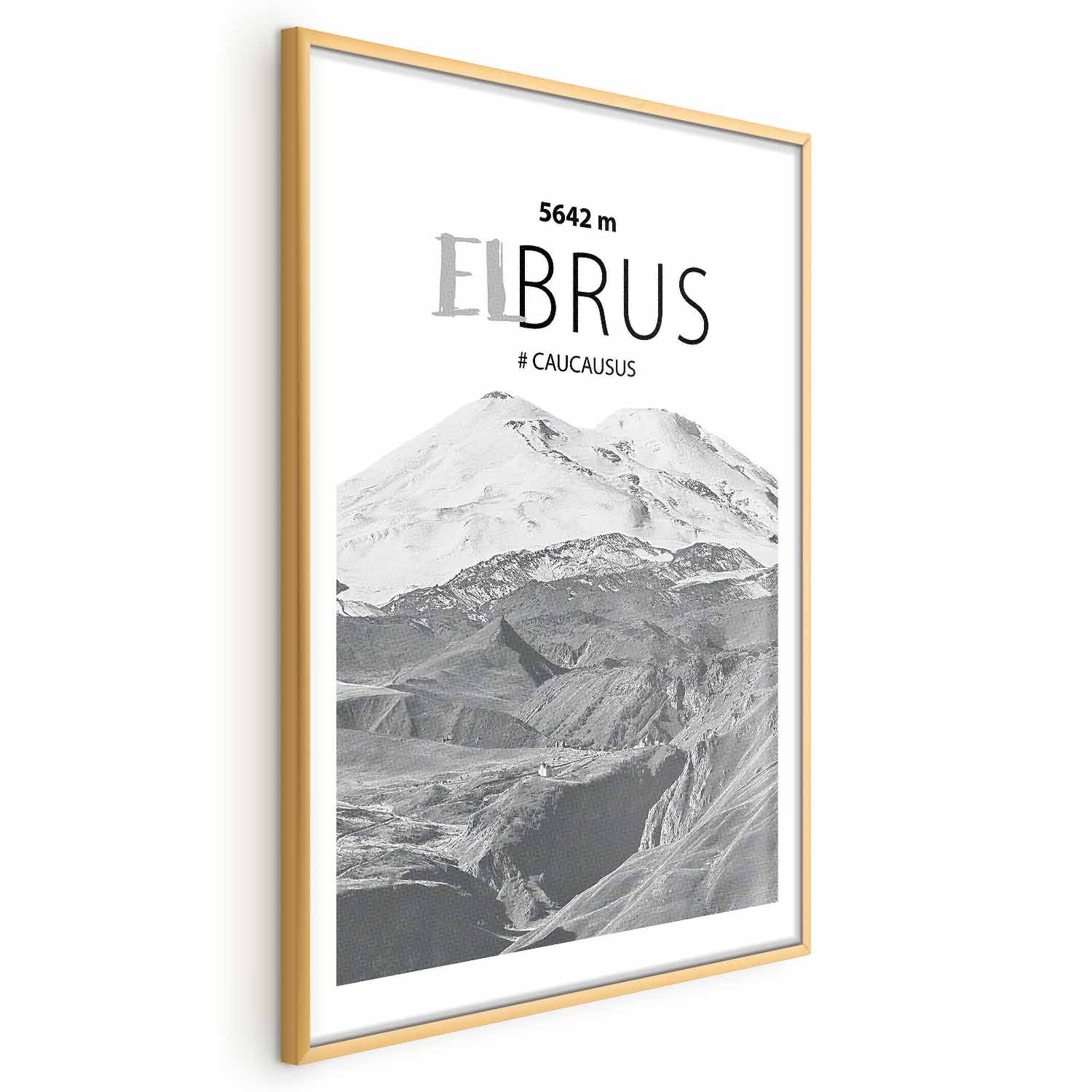 Mount Elbrus Majestic Peak Landscape Poster