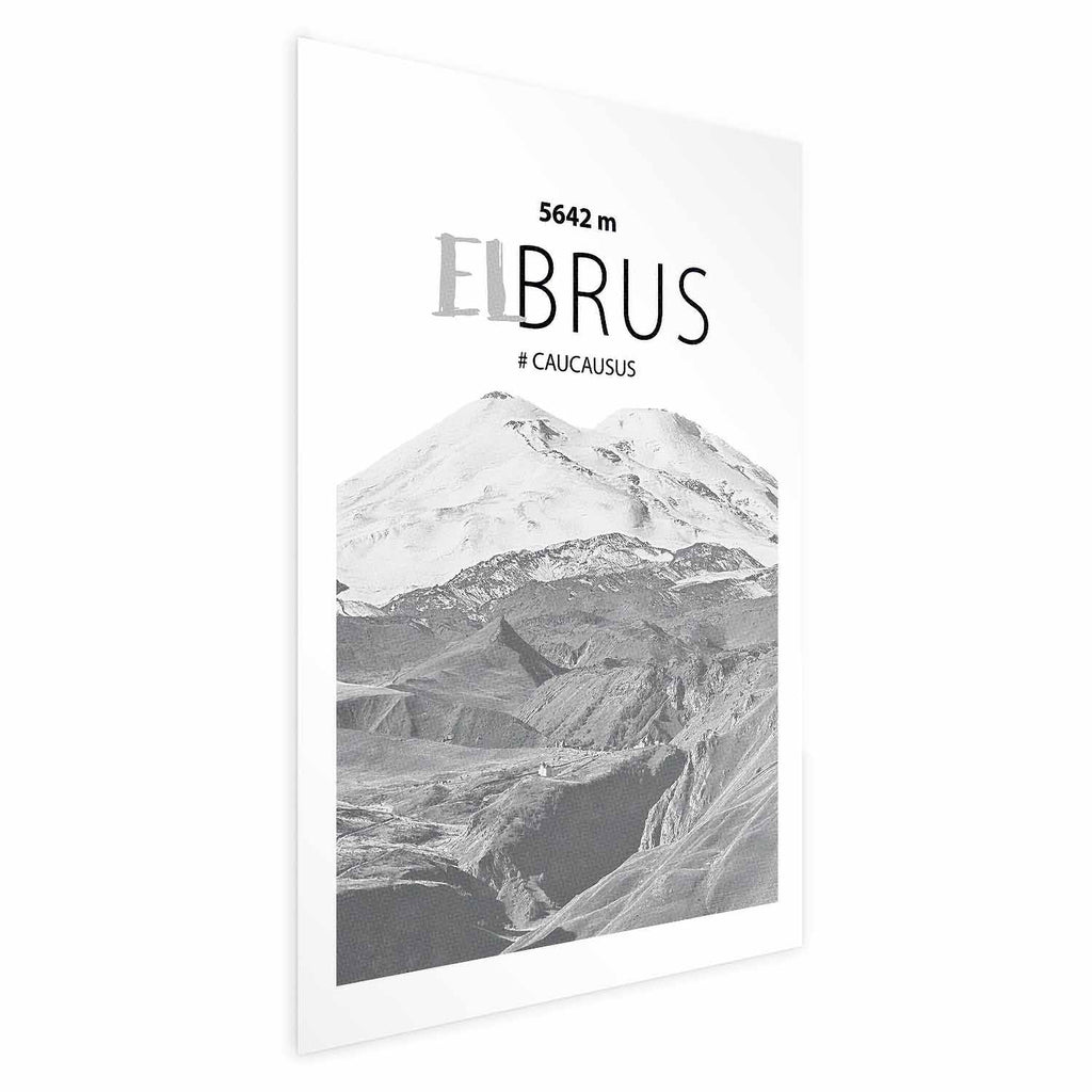 Mount Elbrus Majestic Peak Landscape Poster