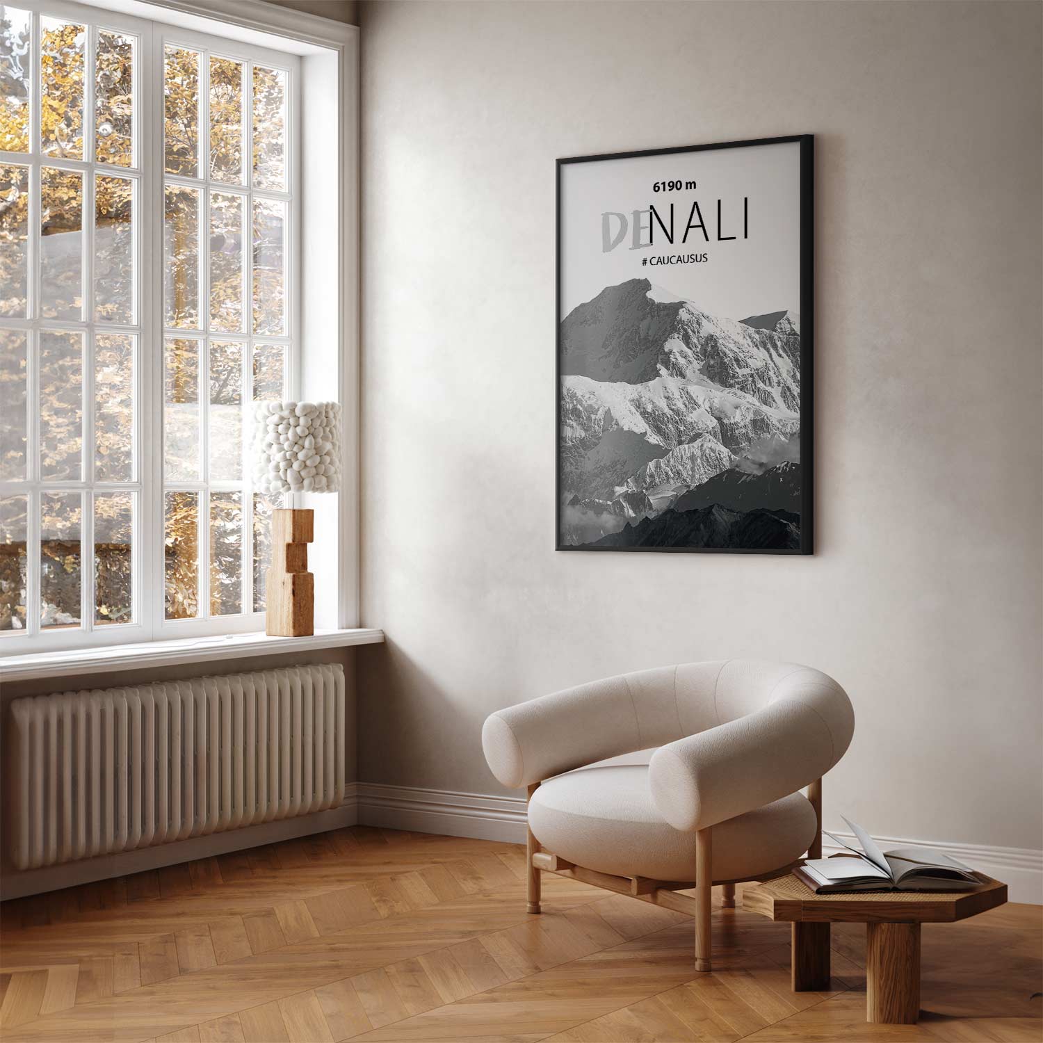 Denali Mountain Peak Landscape Poster