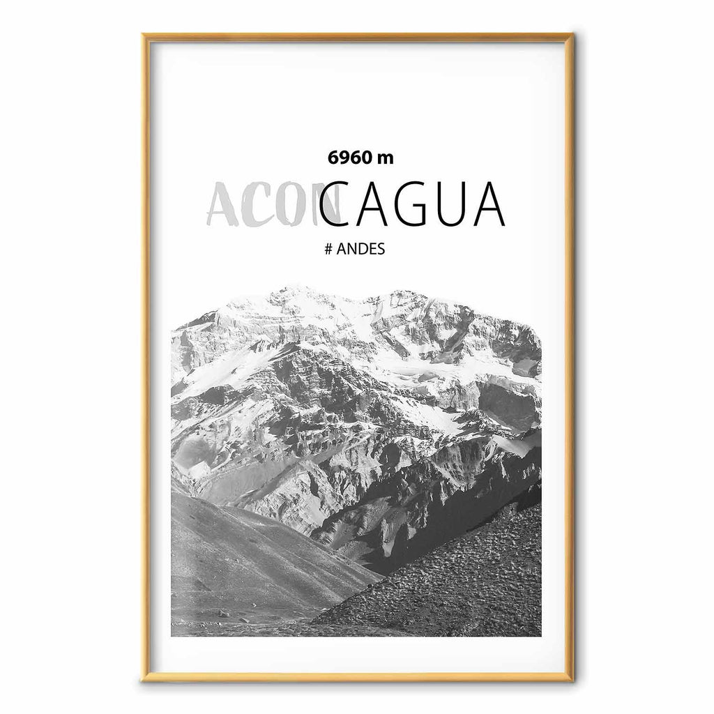 Aconcagua Peak Mountain Landscape Poster