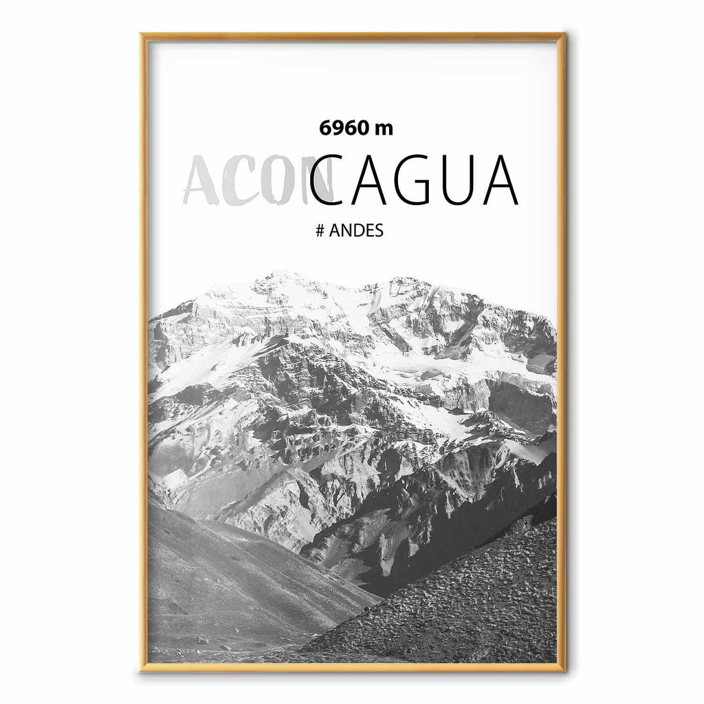 Aconcagua Peak Mountain Landscape Poster