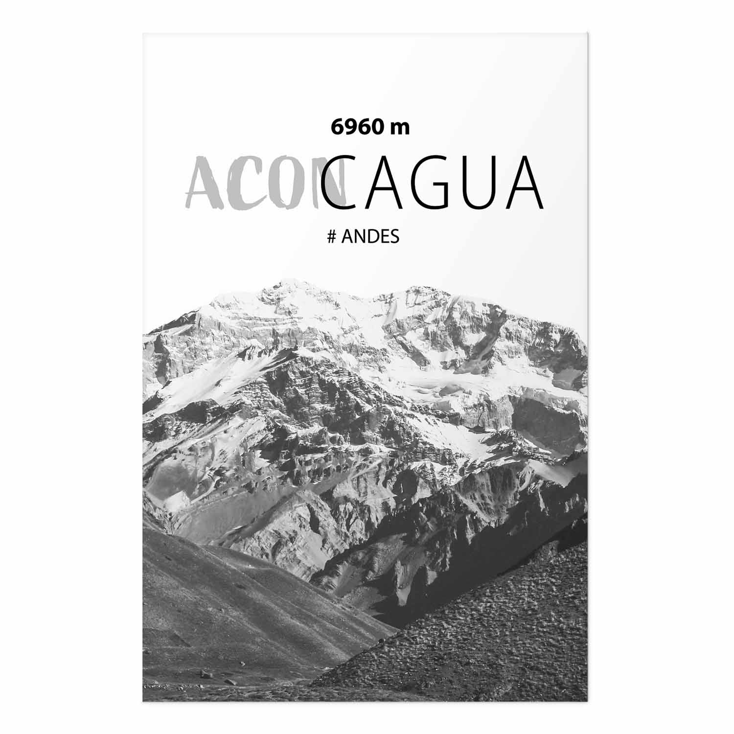 Aconcagua Peak Mountain Landscape Poster