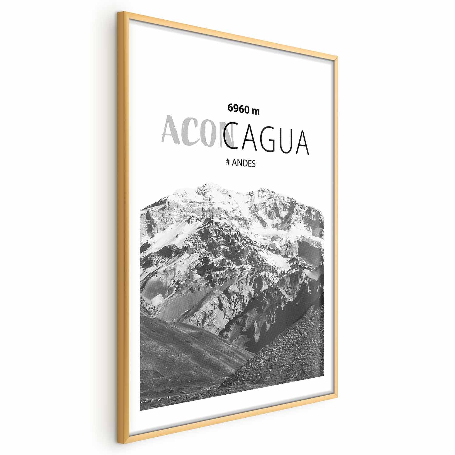 Aconcagua Peak Mountain Landscape Poster