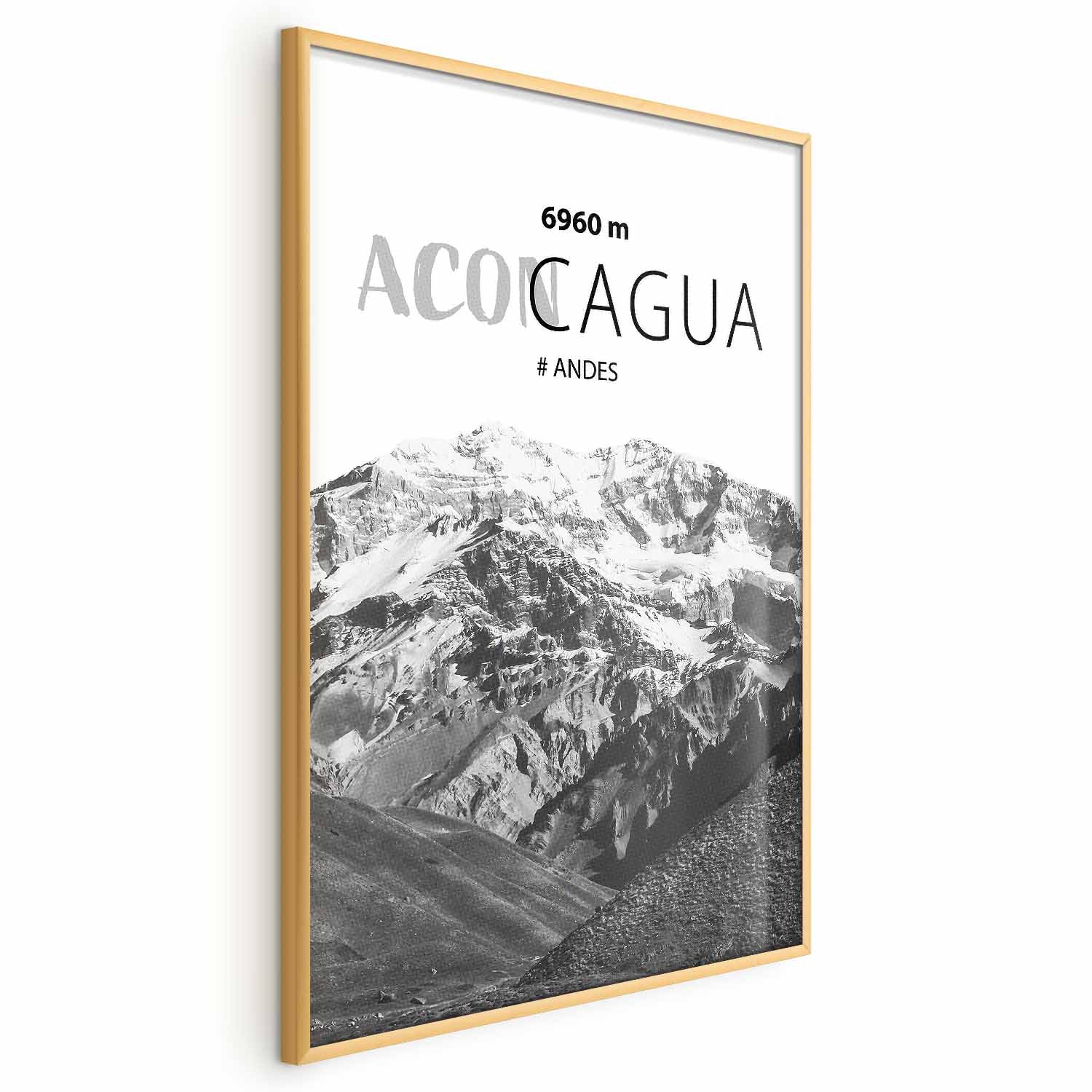 Aconcagua Peak Mountain Landscape Poster