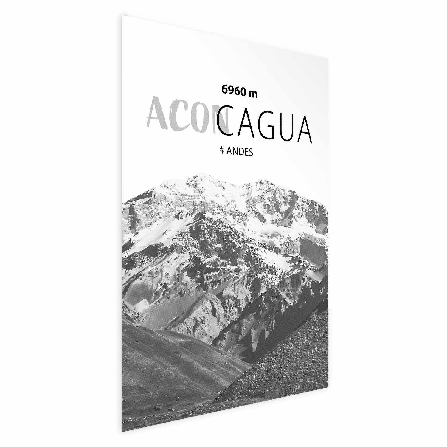 Aconcagua Peak Mountain Landscape Poster