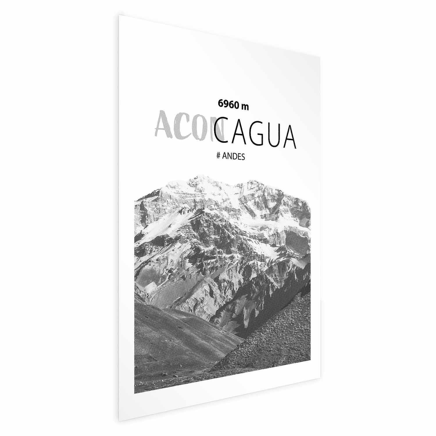 Aconcagua Peak Mountain Landscape Poster