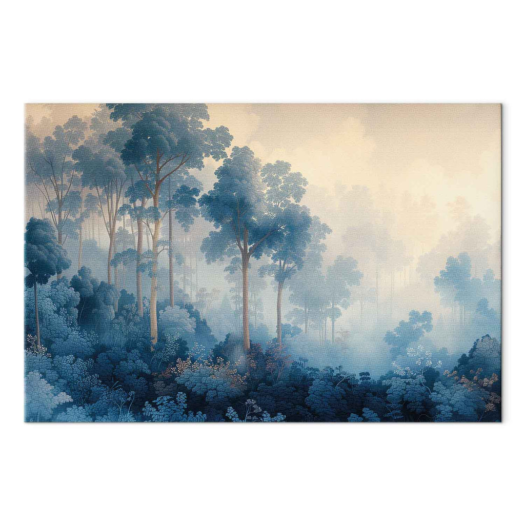 Fairy-Tale Blue Forest Landscape Canvas Print