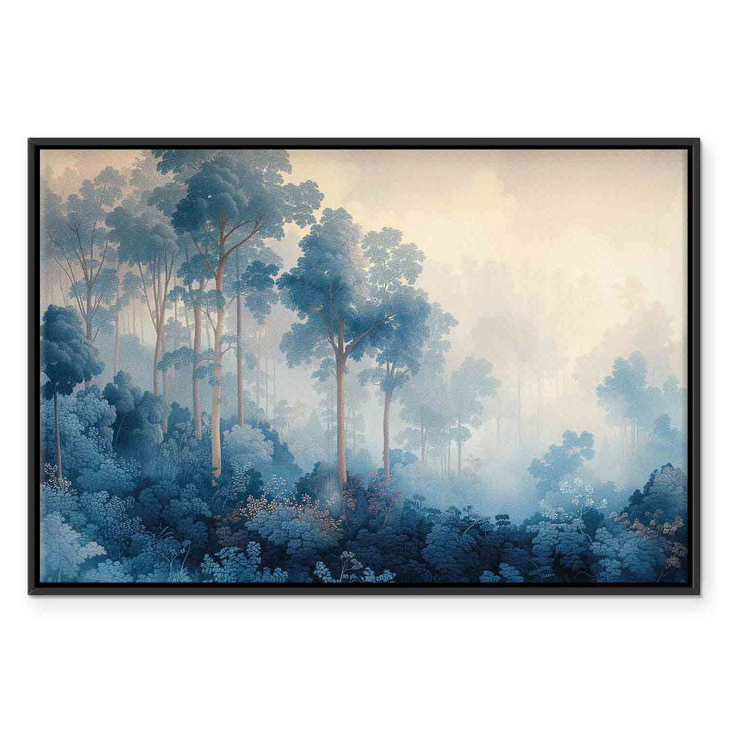 Fairy-Tale Blue Forest Landscape Canvas Print