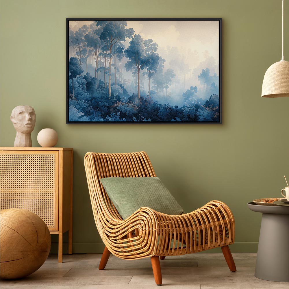 Canvas Print Landscape with Trees in Fairy Tale Forest