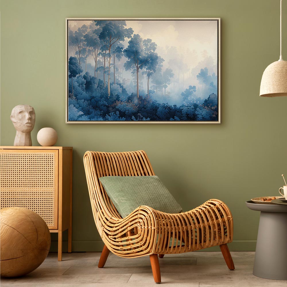 Canvas Print Landscape with Trees in Fairy Tale Forest