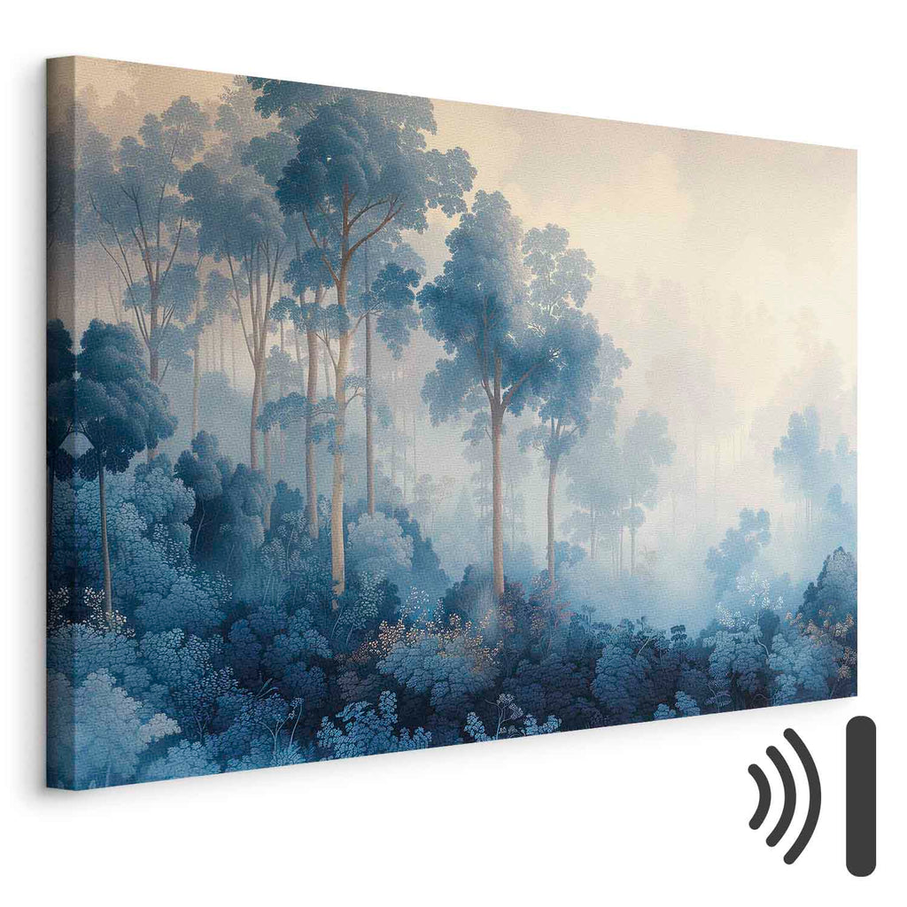 Fairy-Tale Blue Forest Landscape Canvas Print