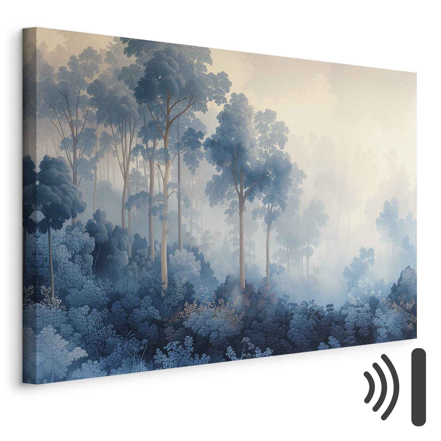 Fairy-Tale Blue Forest Landscape Canvas Print