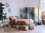 Room Divider Floral Landscape 5-Panel - Illustration Style