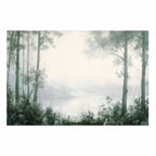 Forest and Pond Patinated Green Poster