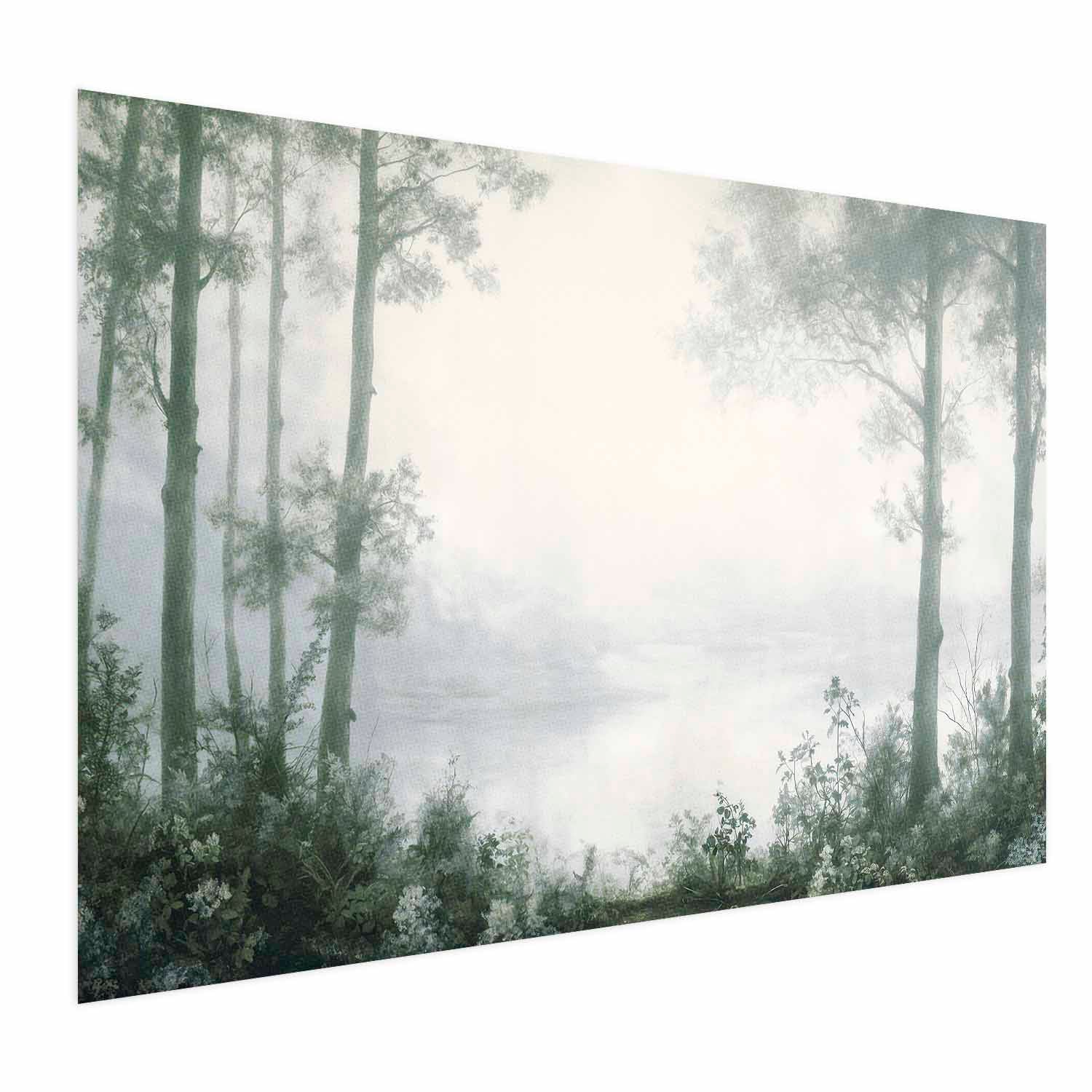 Forest and Pond Patinated Green Poster