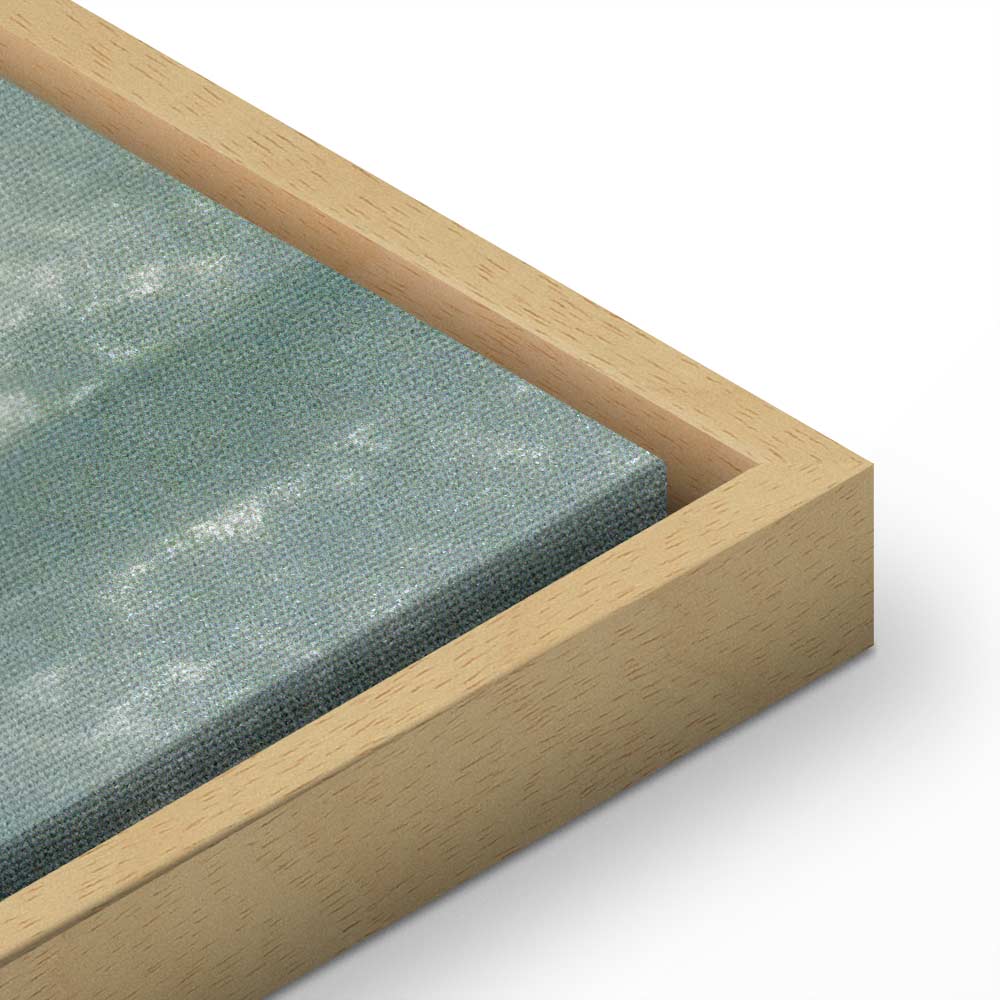 Canvas Print - Retro Landscape Grove Trees and Pond in Patinated Shades of Green