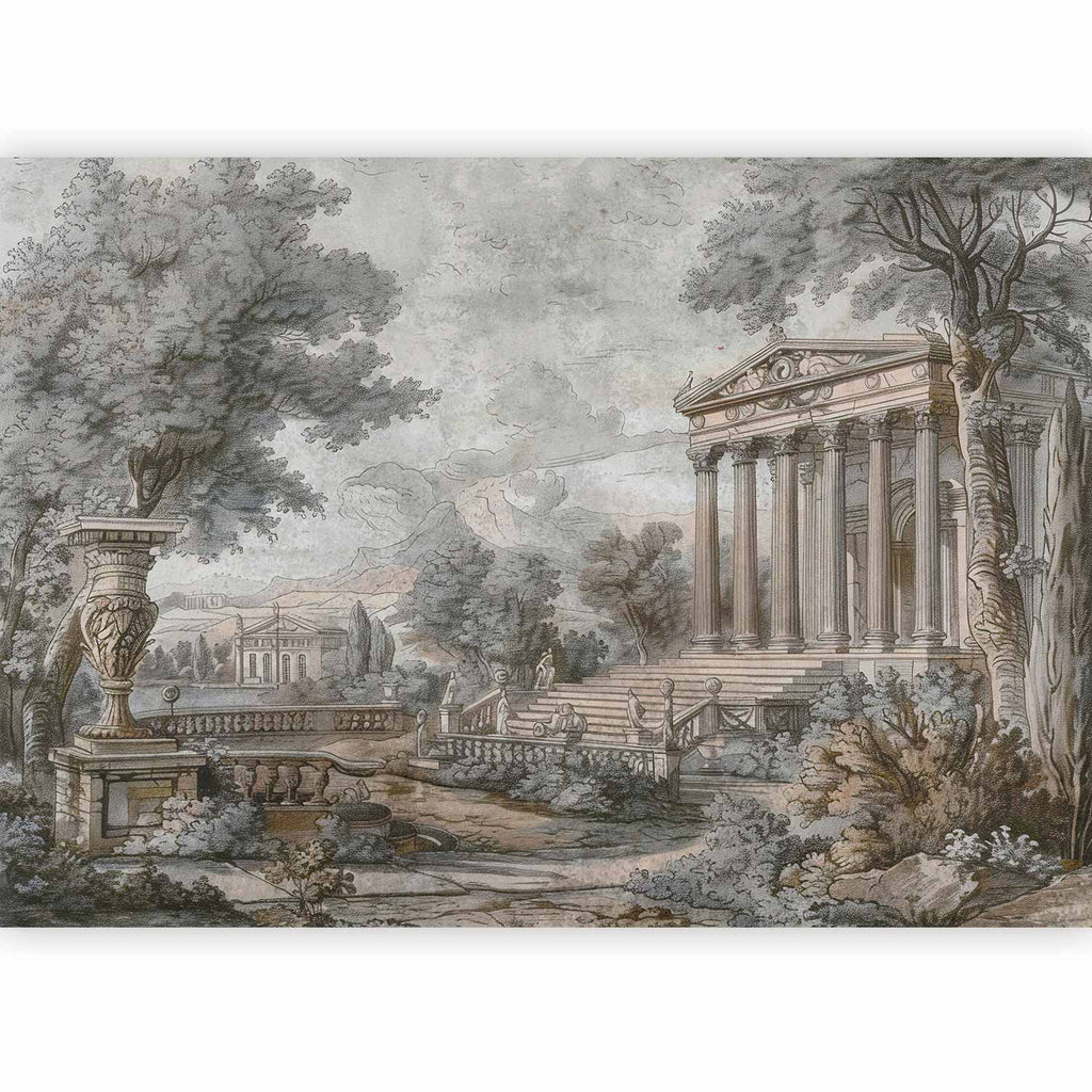 Greek Temple Hill Landscape Wall Mural