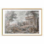 Muted Greek Temple on Hill Architecture Poster