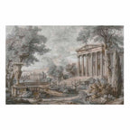 Muted Greek Temple on Hill Architecture Poster