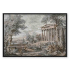 Greek Temple on a Hill Vintage Canvas Print
