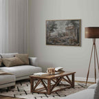 Greek Temple on a Hill Vintage Canvas Print