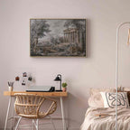 Greek Temple on a Hill Vintage Canvas Print