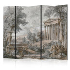 Room Divider Antique Landscape with Greek Temple