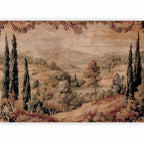 Mediterranean Hill and Lake Vintage Tapestry Wall Mural