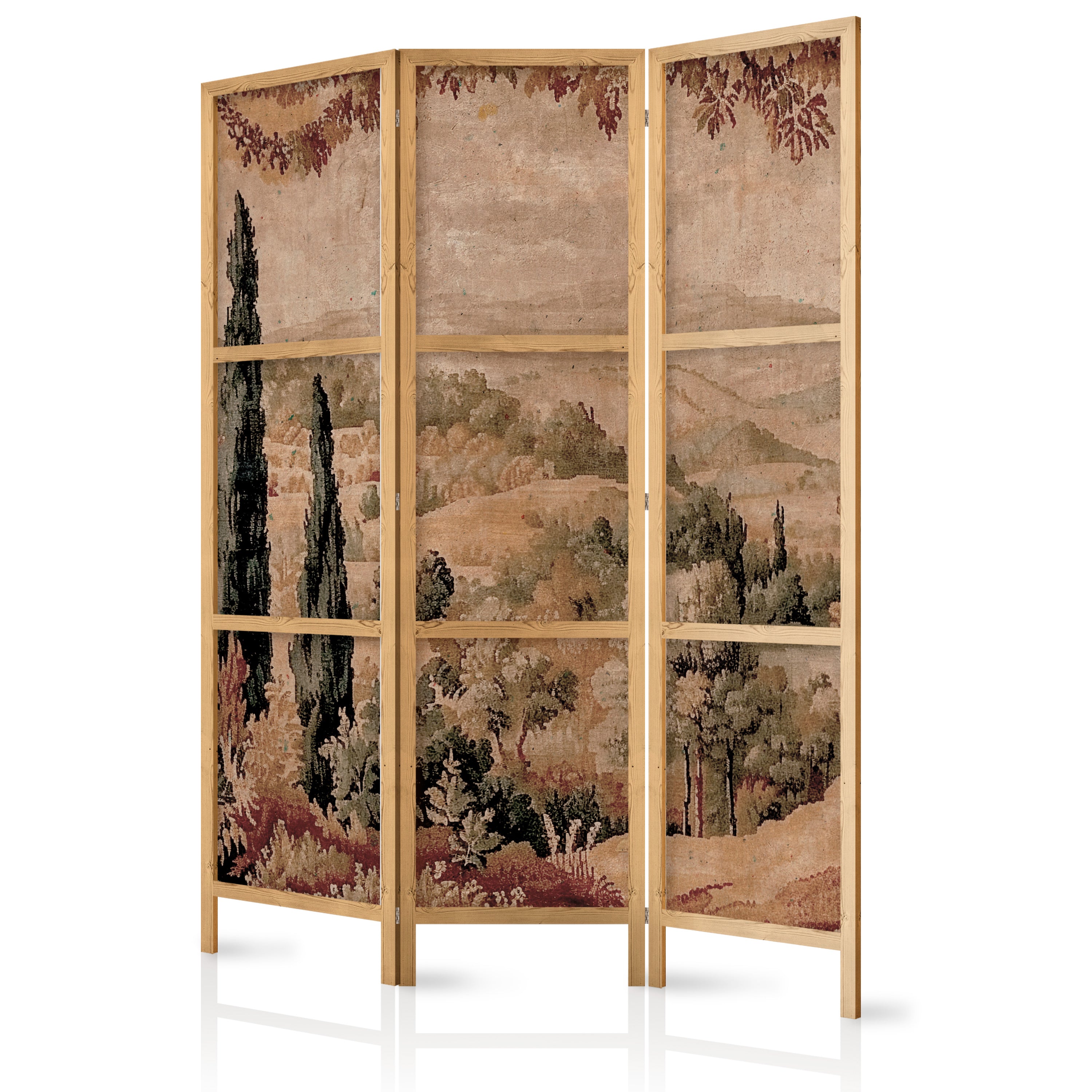 Abstract 3-Panel Japanese Room Divider - Landscape
