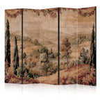Room Divider - Landscape with Cypresses and Mediterranean Vegetation