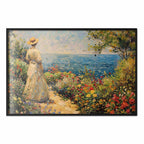 Pensive Woman Nostalgic Impression Poster