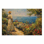 Pensive Woman Nostalgic Impression Poster