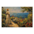 Pensive Woman Nostalgic Impression Canvas Print