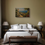 Pensive Woman Nostalgic Impression Canvas Print