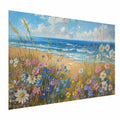 Wildflower Seascape Rough Sea View Poster