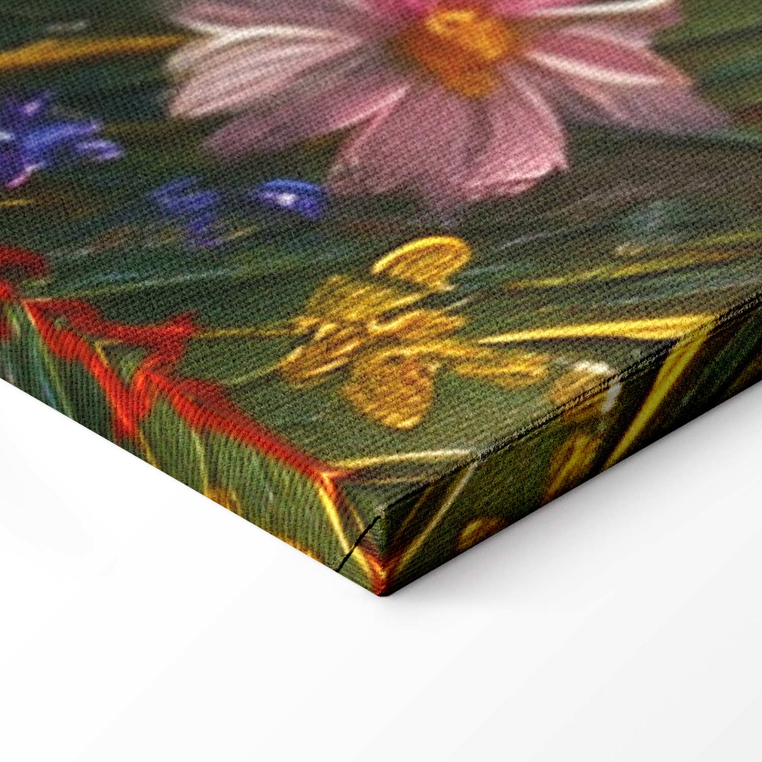 Wildflower Seascape Rough Sea Canvas Print