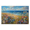 Wildflower Seascape Rough Sea Canvas Print