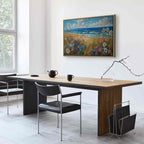 Wildflower Seascape Rough Sea Canvas Print