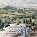 Tuscan Green Fields Landscape Wall Mural