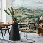 Tuscan Green Fields Landscape Wall Mural