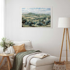 Sunny Green Fields Italian Landscape Poster
