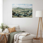 Sunny Green Fields Italian Landscape Poster