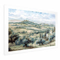 Sunny Green Fields Italian Landscape Poster