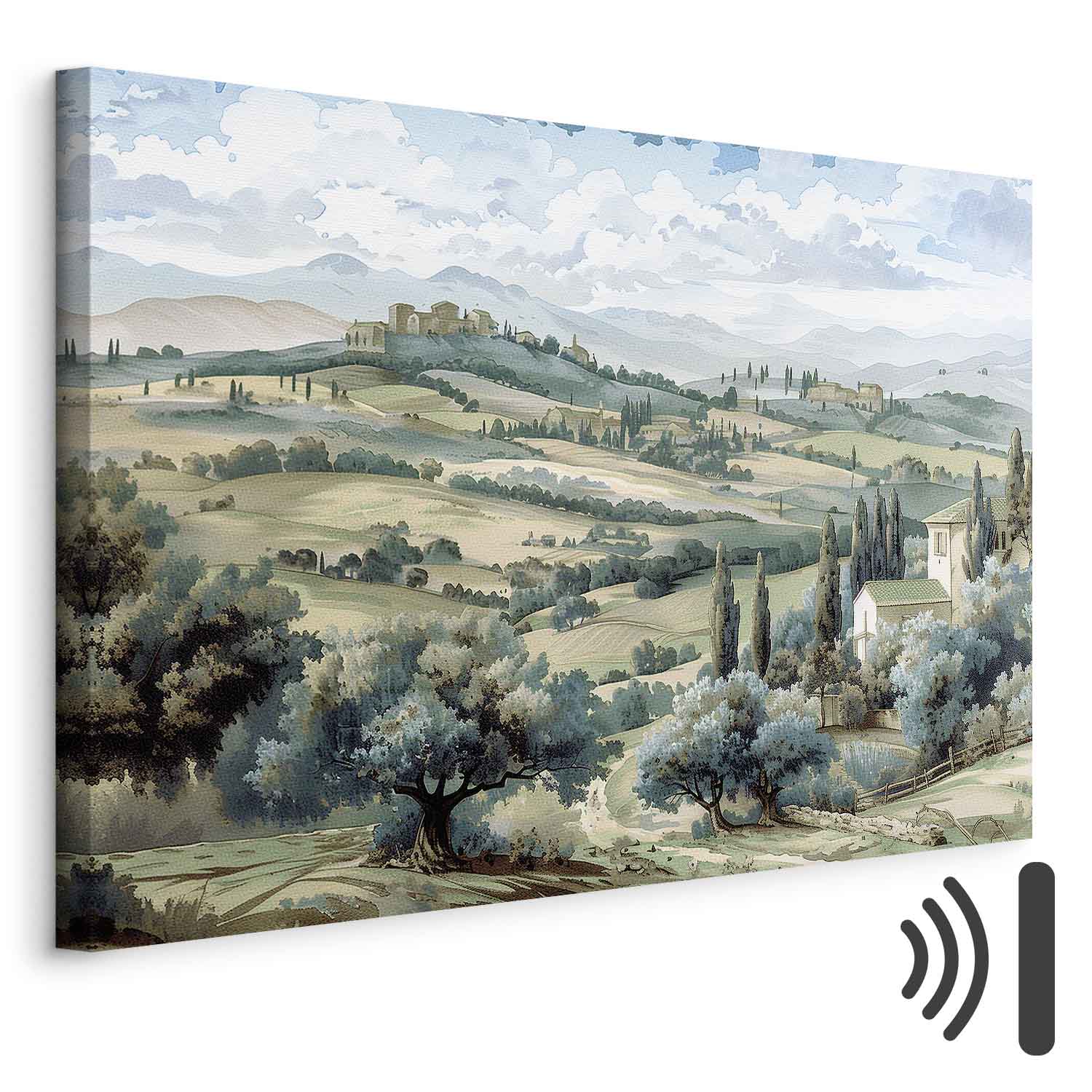 Tuscan Green Fields Landscape Canvas Print